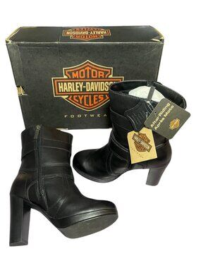 Harley-Davison "Marissa" Platform Black 6M Boots D84518